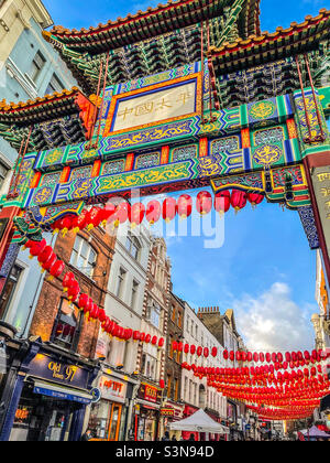 Chinatown, London, Chinesisches Neujahr Stockfoto