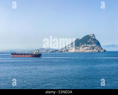 Felsen von Gibraltar im Alboranischen Meer Stockfoto
