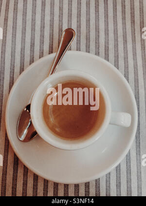 Espresso-Kaffee Nahaufnahme Stockfoto
