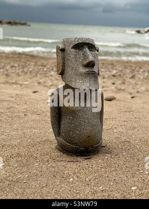 Moai Skulptur, Souvenir von der Osterinsel, Rapa Nui, Chile Stockfoto