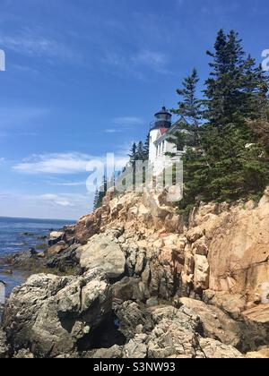 Leuchtturm Bass Harbor, Maine Stockfoto