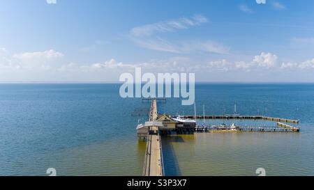 Der städtische Pier von Fairhope Stockfoto