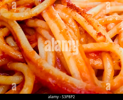 Spaghetti aus nächster Nähe Stockfoto