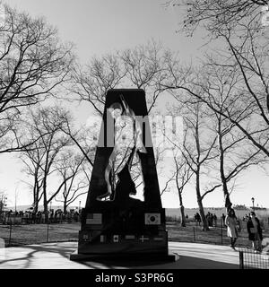 Dezember 2021, New York Korean War Veterans Memorial, The Battery, Lower Manhattan, New York, New York, Usa Stockfoto