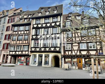 Straßburg hat Fachwerkhäuser Stockfoto