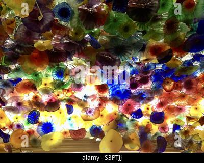 Chihuly's – im Bellagio in Las Vegas blüht die Kunst „Fiori Di Como“. Stockfoto