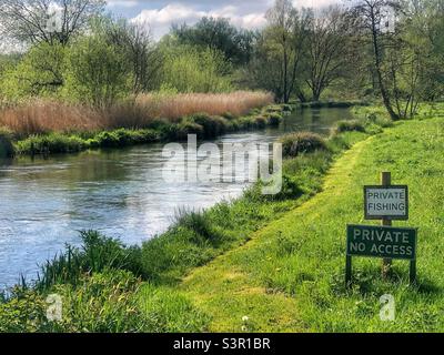 River Itchen Navigation in Winchester Springtime 2022 Stockfoto