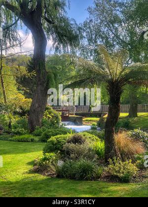 The Weirs River Itchen Navigation Winchester Hampshire UK Springtime 2022 Stockfoto