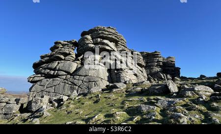 Hound Tor auf Dartmoor Stockfoto