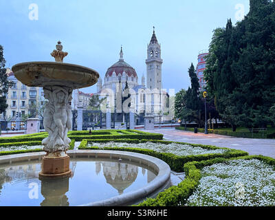 El Retiro Park bei Sonnenaufgang. Madrid, Spanien. Stockfoto