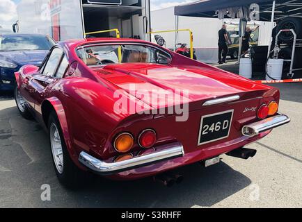 1973 Ferrari Dino - Donington Park Großbritannien Stockfoto