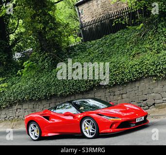 Ferrari F8 Tributo - Ambergate Derbyshire Großbritannien Stockfoto