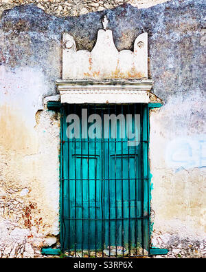 Alte Tür Merida Yucatan Mexiko Stockfoto