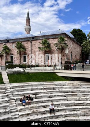 Dzhumaya-Moschee und römisches Stadion in Plovdiv Bulgarien, Osteuropa, Balkan, EU Stockfoto