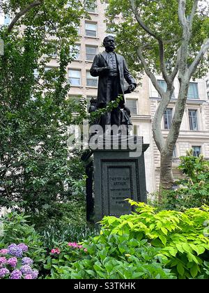 Die Statue des Präsidenten der Vereinigten Staaten von Chester Arthur befindet sich im Madison Square, Park in der Nachbarschaft von Manhattan, 2022, USA, New York City Stockfoto