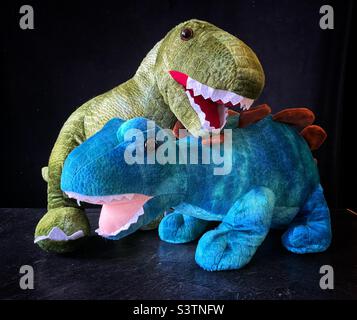 Dinosaurier und Spielzeug. Stockfoto