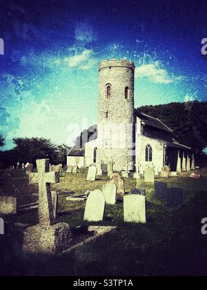 St. Margaret’s Church, Burnham Newton, Norfolk, Großbritannien. Stockfoto