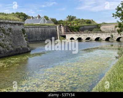 Fort Vauban, Saint-Vaast-La-Hougue, Manche, Normandie, Frankreich Stockfoto