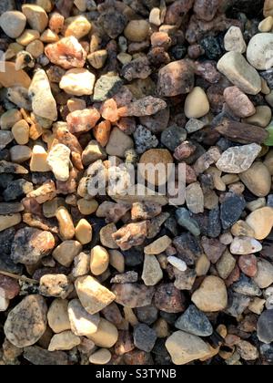 Nahaufnahme von Kies Stockfoto