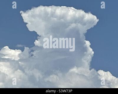 Eine bauliche Cumulonimbuswolke an einem heißen Sommertag über den Wasatch Mountains in Utah, USA. Stockfoto