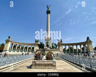 Heldenplatz in Budapest, Ungarn Stockfoto