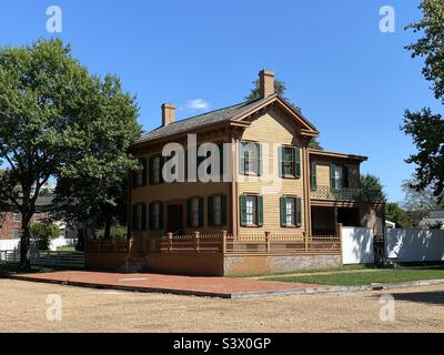 Das Haus des ehemaligen Präsidenten Abraham Lincoln Stockfoto