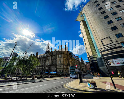 City Square im Stadtzentrum von Leeds Stockfoto