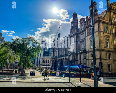 City Square im Stadtzentrum von Leeds Stockfoto