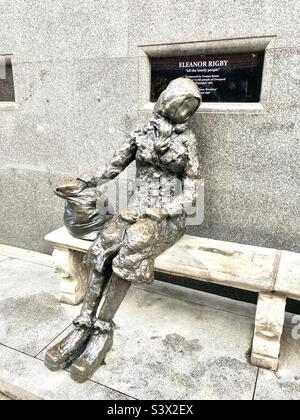 Eleanor Rigby Statue in Liverpool Stockfoto
