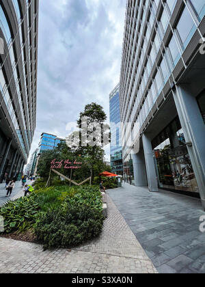 Moderne Glasbüros in Spinningfields im Stadtzentrum von Manchester Stockfoto