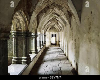 Klöster in der verlassenen verlassenen Muckross Abbey, Irland Stockfoto