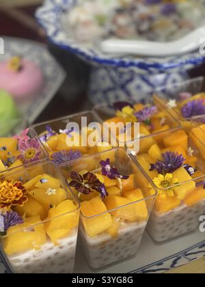 Mango klebrigen Reis Dessert Stockfoto