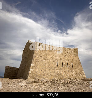 Festung Fortica auf der Insel Pag in Dalmatien in Kroatien Stockfoto