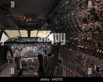 Im Cockpit von Concorde United Kingdom Stockfoto