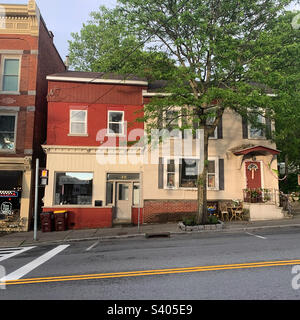 Juni 2022, Gebäude in Downtown Ballston Spa, Saratoga County, New York, USA Stockfoto