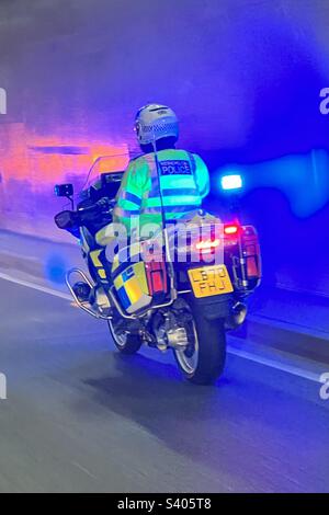 Metropolitan Police Mototcyclist Stockfoto
