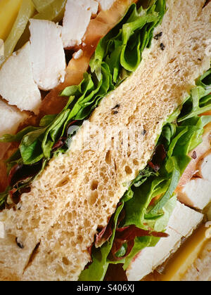 Hühnchen-Sandwich Nahaufnahme Stockfoto