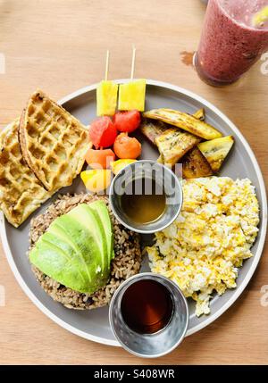 Typisch Costa-Ricanisches Frühstück Stockfoto