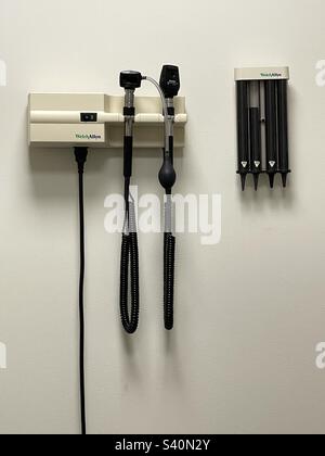 Ein Untersuchungsraum in einer lokalen medizinischen Klinik in Utah, USA. Stockfoto