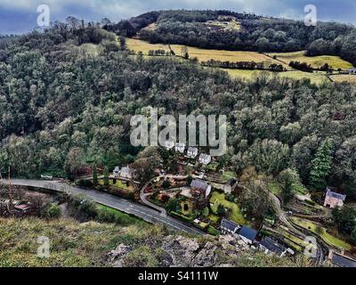 Giddy Über Giddy Edge, Matlock Bath Stockfoto