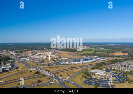 Malbis, Alabama, aus der Vogelperspektive Stockfoto