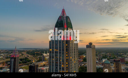 Der RSA-Turm in Mobile, Alabama Stockfoto