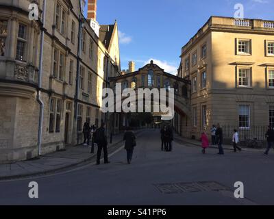 Seufzerbrücke, Hertford Brücke, Oxford, England. Stockfoto