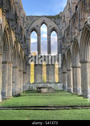 Rievaulx Abbey Ruinen, Yorkshire Stockfoto