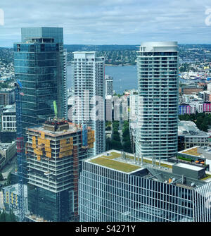 Wolkenkratzer, Downtown Seattle, Washington, Usa Stockfoto