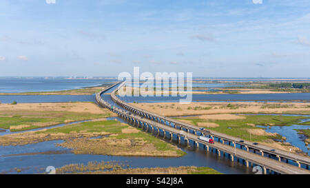 Jubilee Parkway Brücke an der Mobile Bay Stockfoto