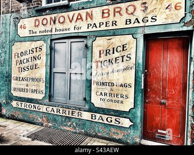 Old Shop Front in Spitalfields London Stockfoto