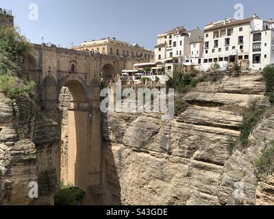 Neue Brücke in Ronda Spanien Stockfoto