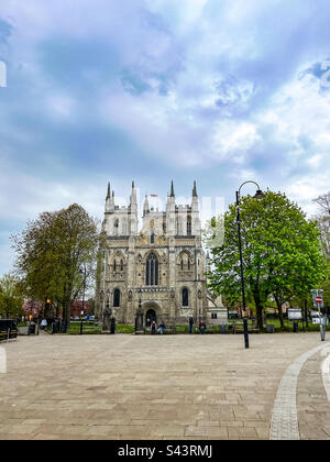 Selby Abbey eine denkmalgeschützte anglianische Pfarrkirche der Kategorie 1 in Selby North Yorkshire Stockfoto