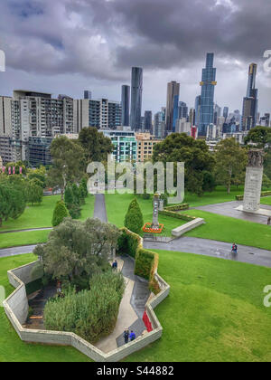 Melbourne Victoria Australien vom Schrein der Erinnerung Stockfoto